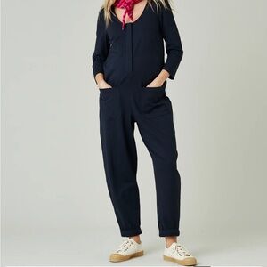 Beyond Nine Margot Navy Cotton Jumpsuit / Size XS / NWOT 💙
